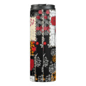 Naadloze retro patchwork-patches thermosbeker (Achterkant)