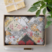 Naadloze retro patchwork-patches tissuepapier (Geschenk)