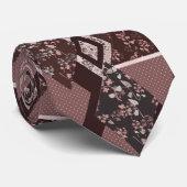 Naadloze retro  patchwork stropdas (Opgerold)