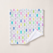 Naadloze retrokleuren ontwerpen cirkels polka dots bad handdoek (Wasdoekje)