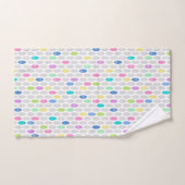 Naadloze retrokleuren ontwerpen cirkels polka dots bad handdoek (Handdoek)