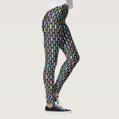 Naadloze retrokleuren ontwerpen cirkels polka dots leggings (Rechts)