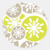 Naadloze RetroStickers Ronde Sticker (Voorkant)