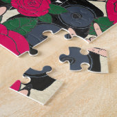 Naadloze rockmuziek, abstract patroon. legpuzzel (Zijkant)