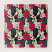 Naadloze rockmuziek, abstract patroon. legpuzzel (Verticaal)