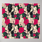 Naadloze rockmuziek, abstract patroon. poster (Voorkant)