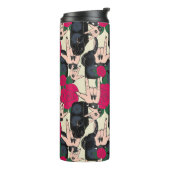 Naadloze rockmuziek, abstract patroon. thermosbeker (Gedraaid links)