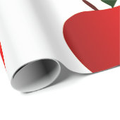 Naadloze rode Apple-achtergrond Cadeaupapier (Rol Hoek)