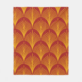 Naadloze rode en gouden kunstkoepel fleece deken (Voorkant)