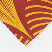 Naadloze rode en gouden kunstkoepel fleece deken (Hoek)