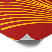 Naadloze rode en gouden kunstkoepel poster (Hoek)