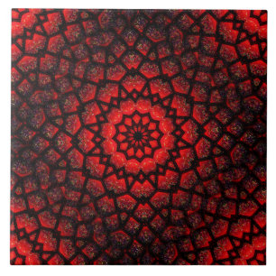 Naadloze rode keramische Tegel Tegeltje