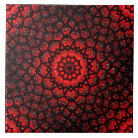 Naadloze rode keramische Tegel Tegeltje (Voorkant)