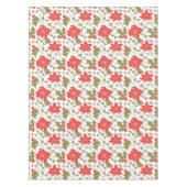 Naadloze rode kerstpunsettia groene euon tafelkleed (Voorkant)