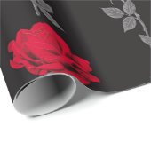 Naadloze rode rozenbloemen  abstract cadeaupapier (Rol Hoek)