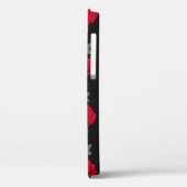 Naadloze rode rozenbloemen abstract Case-Mate iPhone case (Achterkant / Links)