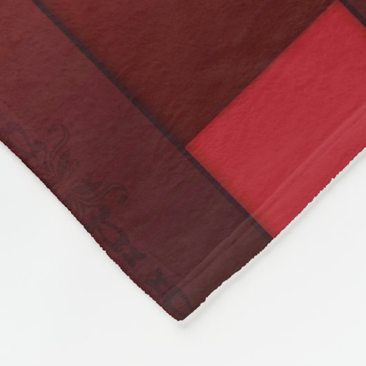 Naadloze rode zijde met gestript patroon moderne a fleece deken (Hoek)