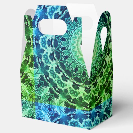 Naadloze ronde ornamentaal mandala patroon arabisc bedankdoosjes (Geopend)