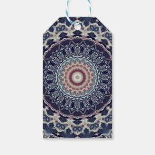 Naadloze ronde ornamentaal mandala patroon arabisc cadeaulabel