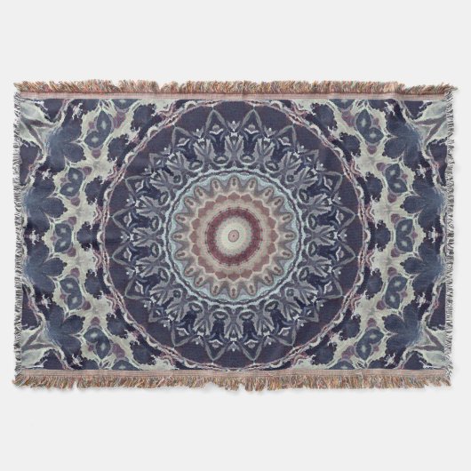 Naadloze ronde ornamentaal mandala patroon arabisc deken (Voorkant)