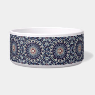 Naadloze ronde ornamentaal mandala patroon arabisc voerbakje