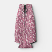 Naadloze roze confetti glitter gladde glans flesjeskoeler (Achterkant)