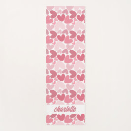 Naadloze Roze Harten Patroon Yoga Mat – Romantisch