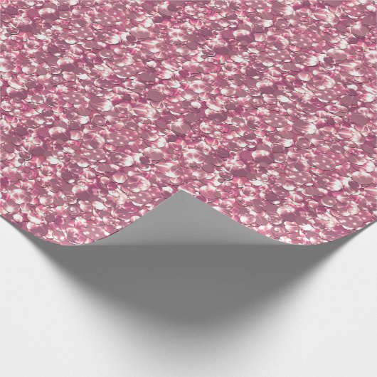 Naadloze roze zilverglitteraar zorgt voor glitter  cadeaupapier (Hoek)