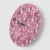 Naadloze roze zilverglitteraar zorgt voor glitter  grote klok (Hoek)