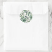 Naadloze Salie Groene Bloemen Ronde Sticker (Tas)