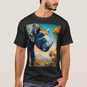 Naadloze samenstelling: Minimalistische surrealist T-shirt