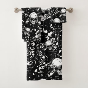 naadloze schedelachtergrond bad handdoek