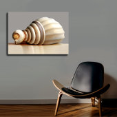 Naadloze Seashell Beach House Wall Decor Canvas Afdruk