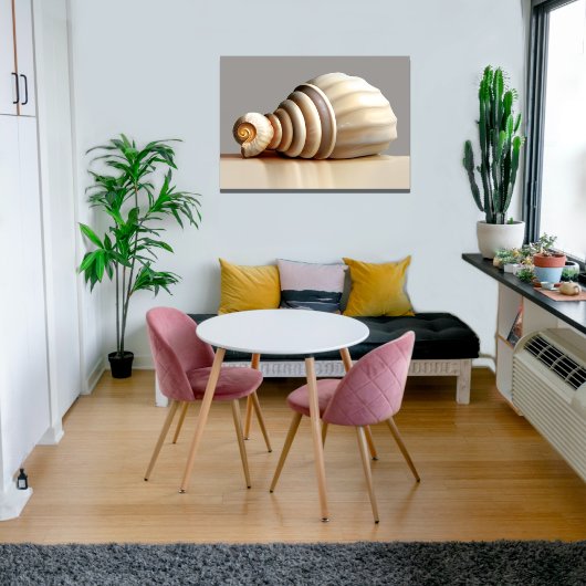 Naadloze Seashell Beach House Wall Decor Canvas Afdruk