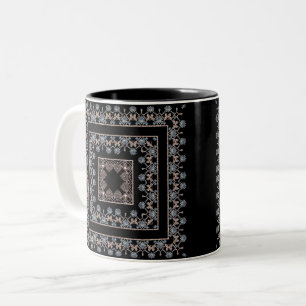 Naadloze sieraden kralen kristallen glinster glans tweekleurige koffiemok