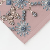 Naadloze sierkralen kristallen glitter shine sequ fleece deken (Hoek)