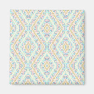Naadloze sierpastelgroene blauwe beige decor magneet