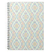 Naadloze sierpastelgroene blauwe beige decor notitieboek (Voorkant)