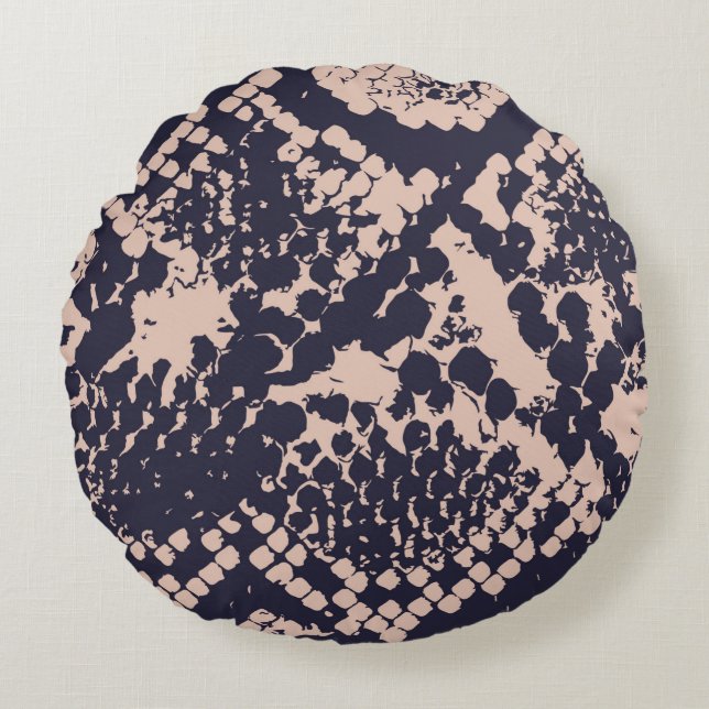 Naadloze slang van Snakeskin Patternsnake, naadloo Rond Kussen (Voorkant)