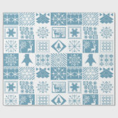 Naadloze sneeuwvlokken voor kerstwinterfeestjes cadeaupapier (Vlak)