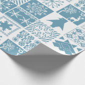 Naadloze sneeuwvlokken voor kerstwinterfeestjes cadeaupapier (Hoek)