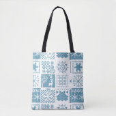 Naadloze sneeuwvlokken voor kerstwinterfeestjes tote bag (Voorkant)