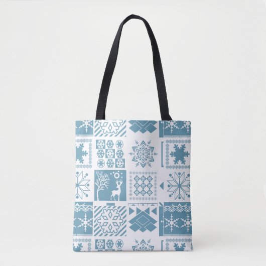 Naadloze sneeuwvlokken voor kerstwinterfeestjes tote bag (Voorkant)