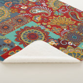 Naadloze  snijtegels met paisley en m sherpa deken (3/4)