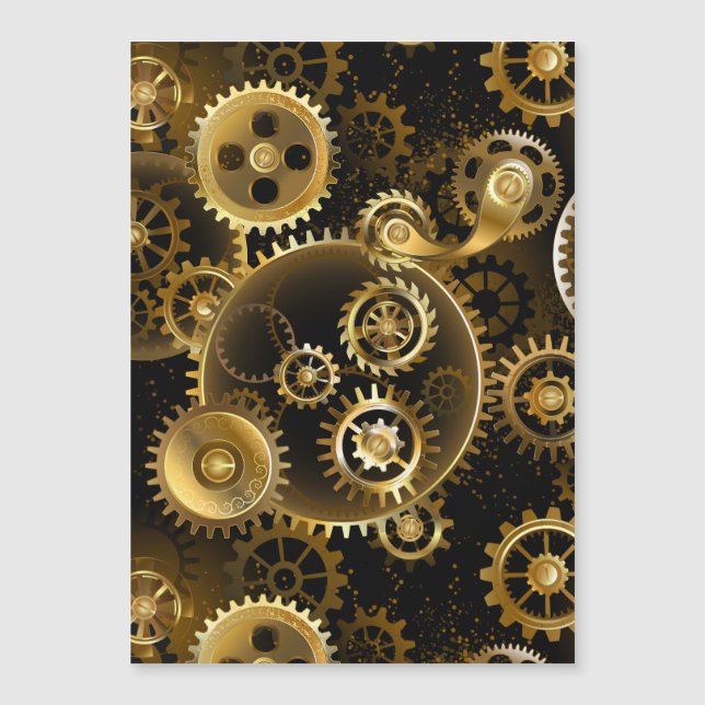 Naadloze Steampunk Brass Gears (Voorkant)
