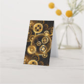 Naadloze Steampunk Brass Gears Afsprakenkaart (Voorkant)