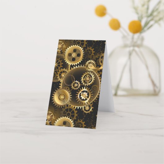 Naadloze Steampunk Brass Gears Afsprakenkaart (Voorkant)