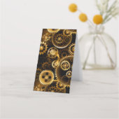 Naadloze Steampunk Brass Gears Afsprakenkaart (Achterkant)