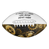 Naadloze Steampunk Brass Gears American Football (Voorkant)