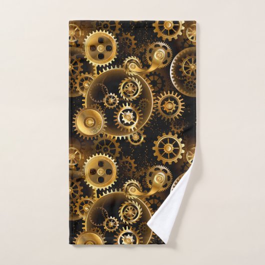 Naadloze Steampunk Brass Gears Bad Handdoek (Handdoek)